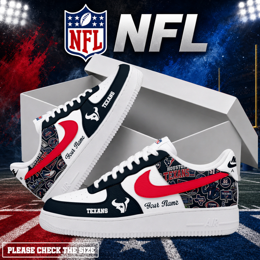 LIMITED EDITION - NEW CUSTOMIZED NFL15 HTT HOUSTON TEXANS AF1 SHOES