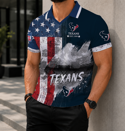 SPECIAL EDITION - NEW CUSTOMIZED NFL15 HTT HOUSTON TEXANS POLO SHIRT