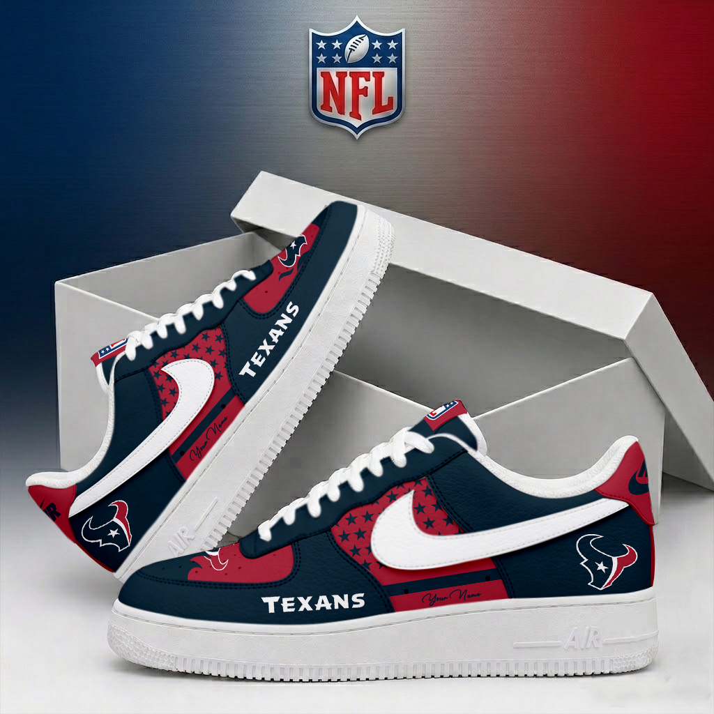 LIMITED EDITION - NEW CUSTOMIZED NFL15 HTT HOUSTON TEXANS AF1 SHOES