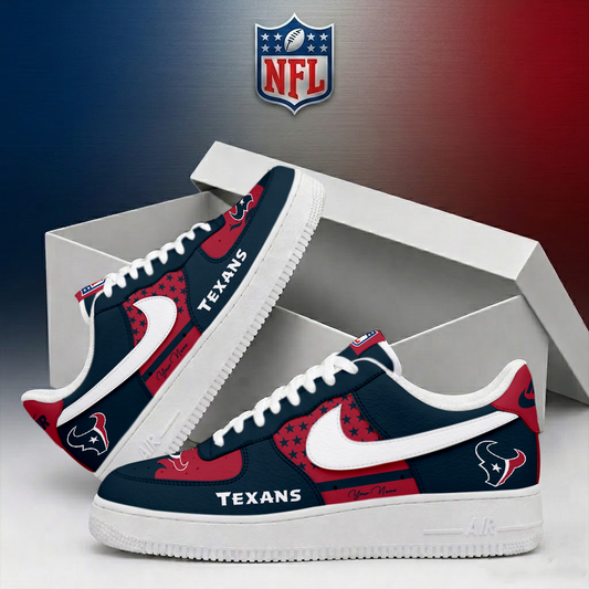 LIMITED EDITION - NEW CUSTOMIZED NFL15 HTT HOUSTON TEXANS AF1 SHOES