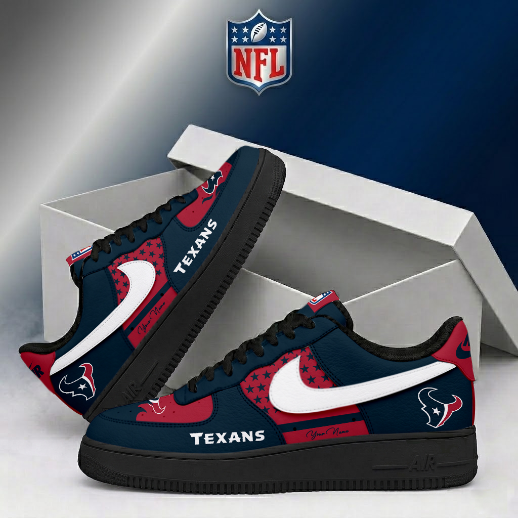 LIMITED EDITION - NEW CUSTOMIZED NFL15 HTT HOUSTON TEXANS AF1 SHOES