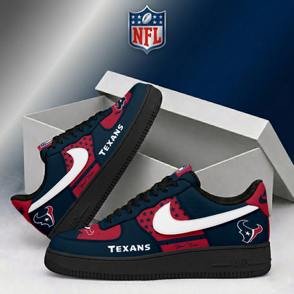LIMITED EDITION - NEW CUSTOMIZED NFL15 HTT HOUSTON TEXANS AF1 SHOES