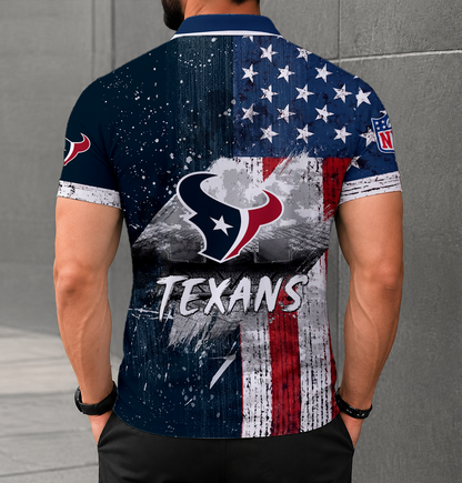 SPECIAL EDITION - NEW CUSTOMIZED NFL15 HTT HOUSTON TEXANS POLO SHIRT