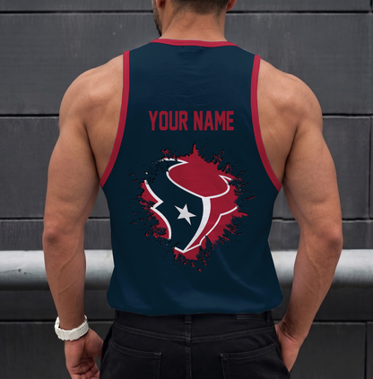 SPECIAL EDITION - NEW CUSTOMIZED NFL15 HTT HOUSTON TEXANS UNISEX TANK TOP