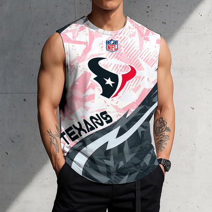 LIMITED EDITION - NEW CUSTOMIZED NFL15 HTT HOUSTON TEXANS MEN'S GYM SHIRT