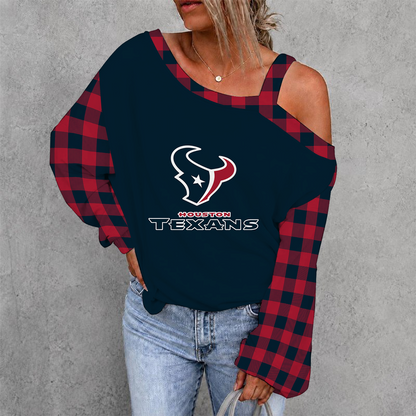 [SPECIAL OFFER] NEW CUSTOMIZED NFL15 HTT HOUSTON TEXANS DROP SHOULDER SWEATSHIRT
