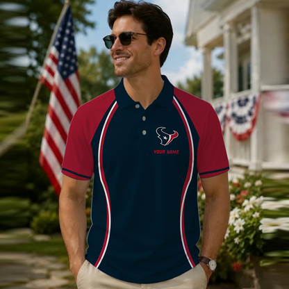 [SPECIAL OFFER] NEW CUSTOMIZED NFL15 HTT HOUSTON TEXANS POLO SHIRT
