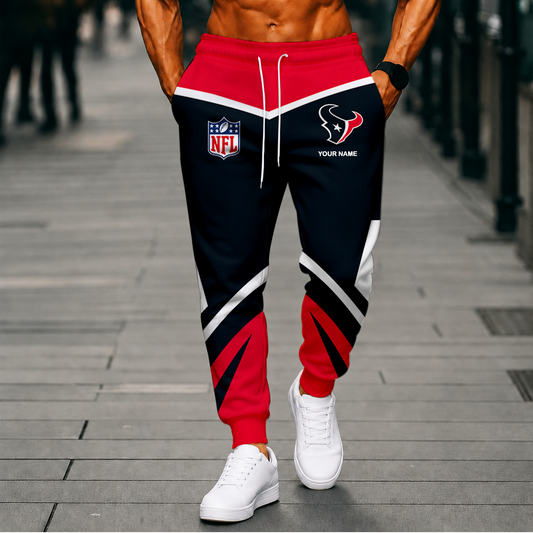 LIMITED EDITION - NEW CUSTOMIZED NFL15 HTT HOUSTON TEXANS SWEATPANTS