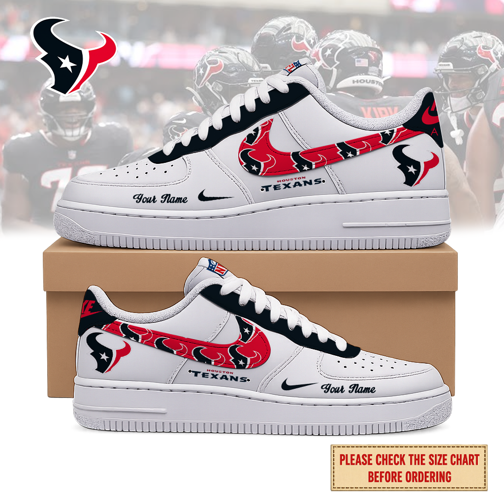 LIMITED EDITION - NEW CUSTOMIZED NFL15 HTT HOUSTON TEXANS AF1 SHOES