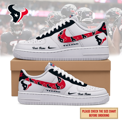 LIMITED EDITION - NEW CUSTOMIZED NFL15 HTT HOUSTON TEXANS AF1 SHOES