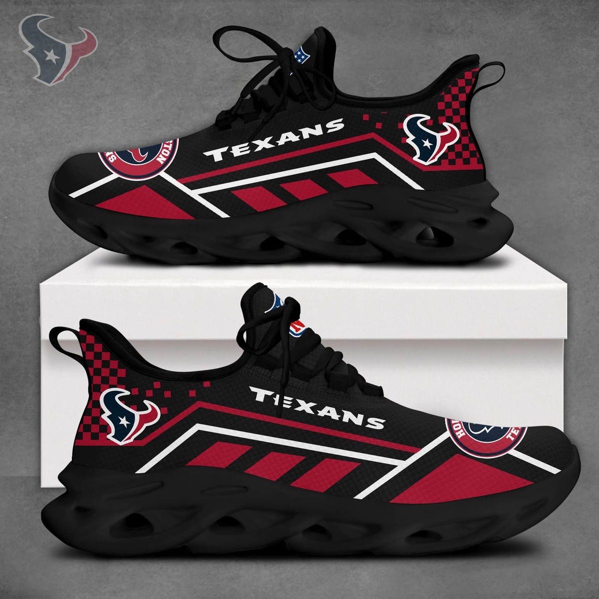 SPECIAL EDITION - NEW CUSTOMIZED NFL15 HTT HOUSTON TEXANS MAX SOUL SHOES