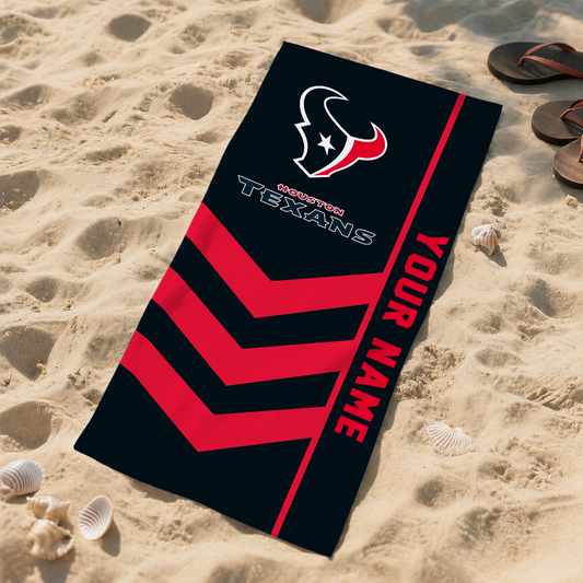 SPECIAL EDITION - NEW CUSTOMIZED NFL15 HTT HOUSTON TEXANS BEACH TOWEL