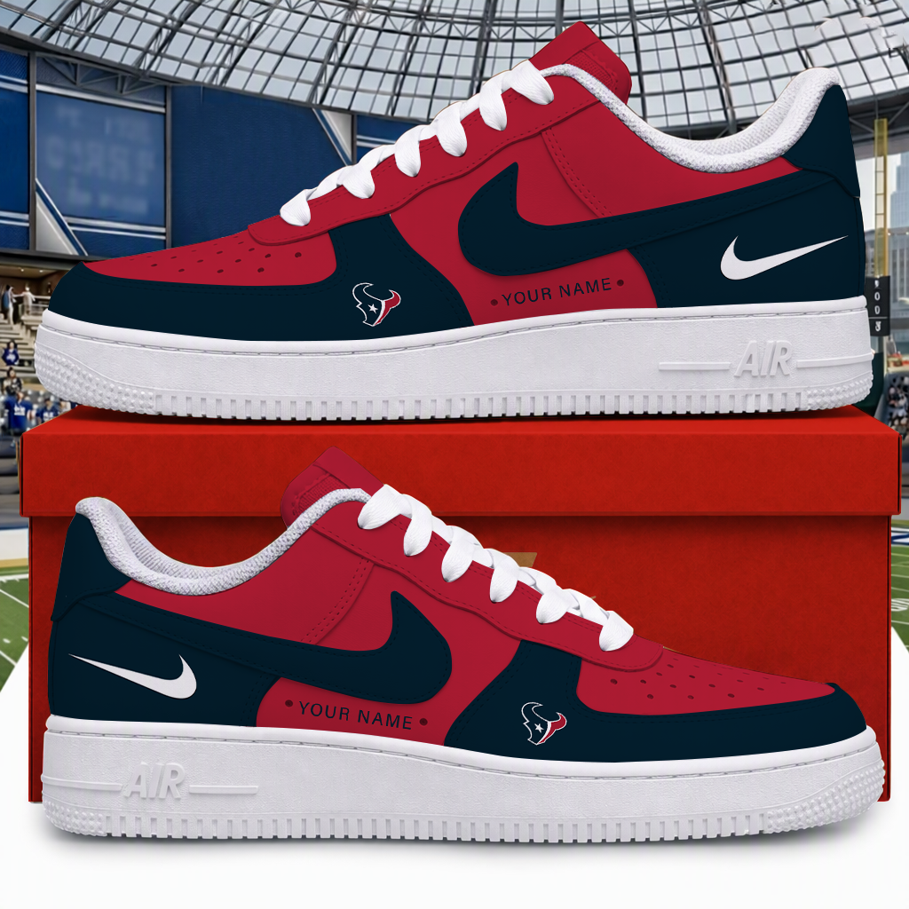 [SPECIAL OFFER] NEW CUSTOMIZED NFL15 HTT HOUSTON TEXANS AF1 SHOES