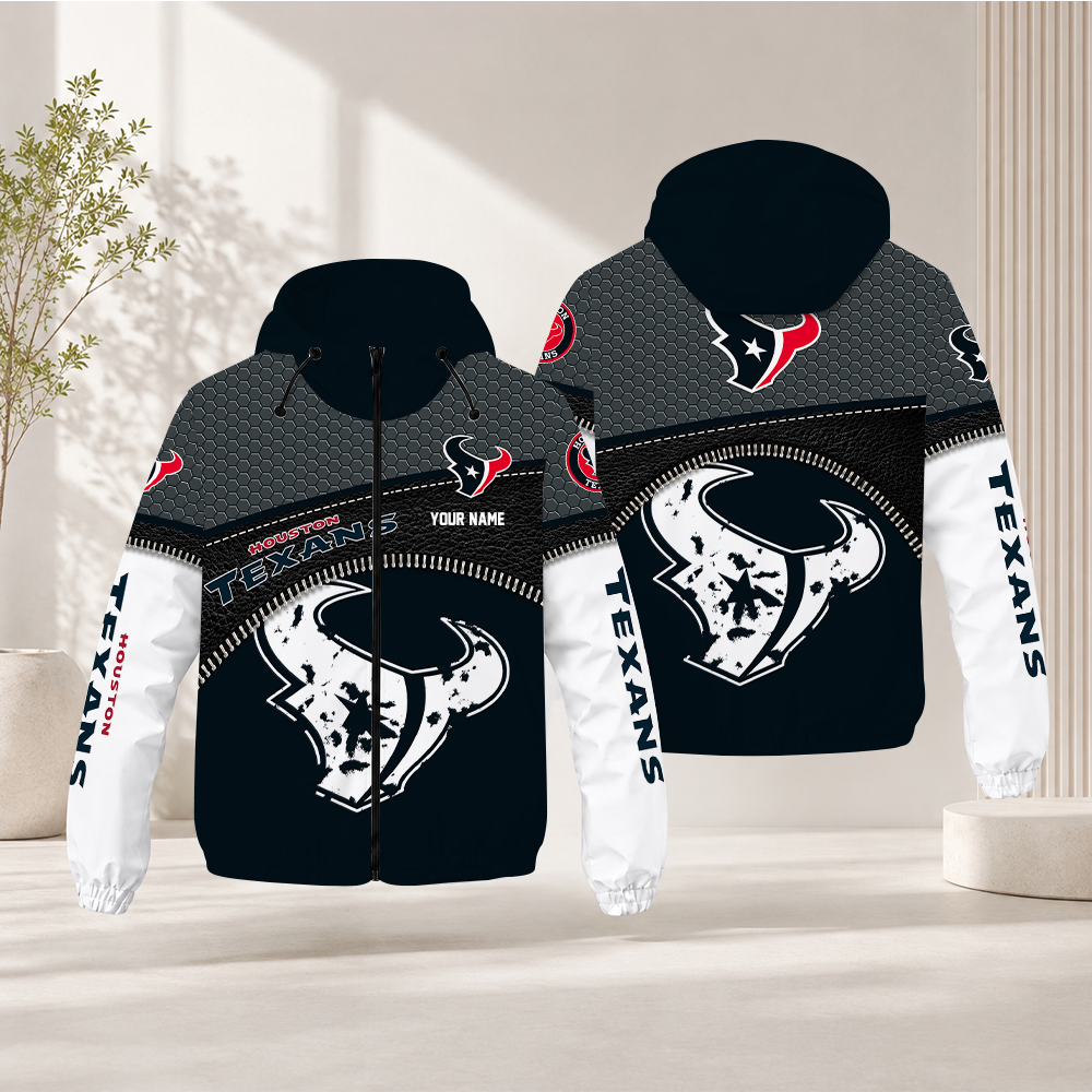 LIMITED EDITION - NEW CUSTOMIZED NFL15 HTT HOUSTON TEXANS WINDBREAKER JACKET