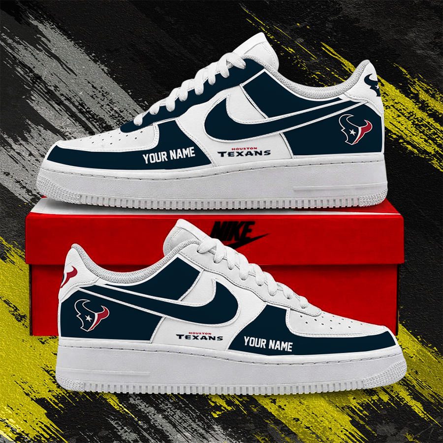 LIMITED EDITION - NEW CUSTOMIZED NFL15 HTT HOUSTON TEXANS AF1 SHOES