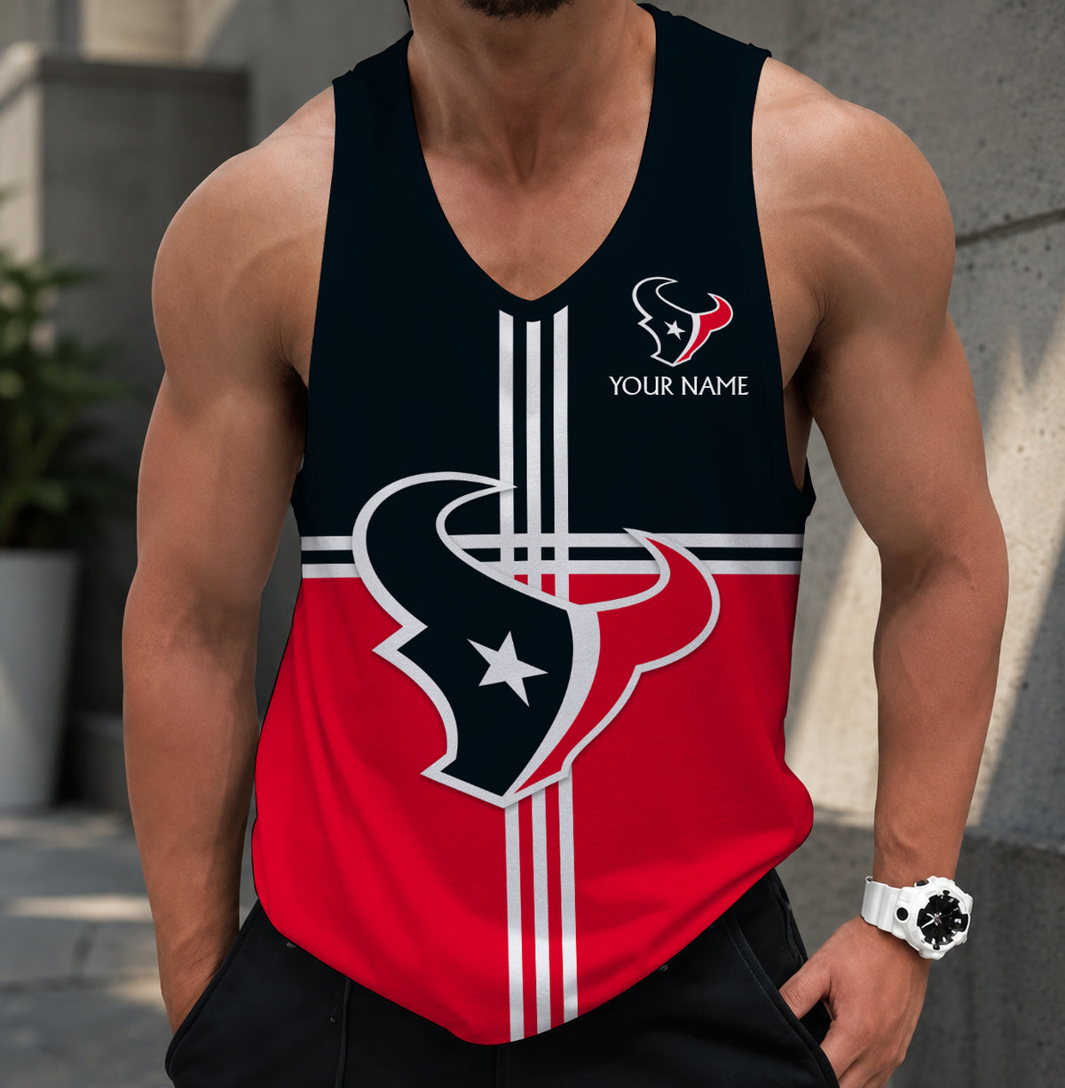 EXCLUSIVE EDITION - NEW CUSTOMIZED NFL15 HTT HOUSTON TEXANS TANK TOP