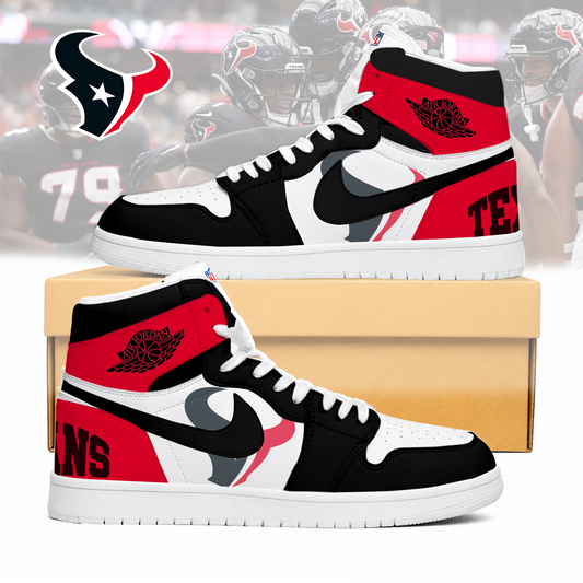 LIMITED EDITION - NEW CUSTOMIZED NFL15 HTT HOUSTON TEXANS AIR JORDAN SNEAKERS