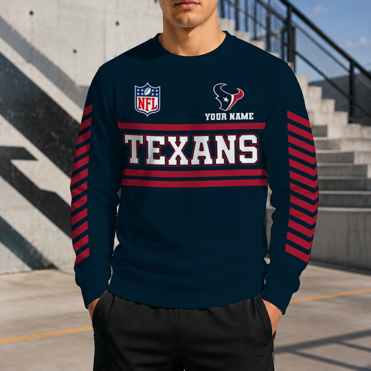 LIMITED EDITION - NEW CUSTOMIZED NFL15 HTT HOUSTON TEXANS UNISEX SWEATSHIRT