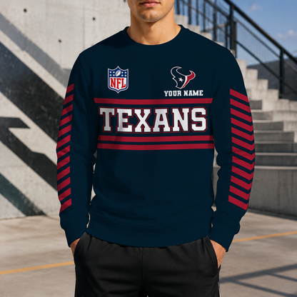 LIMITED EDITION - NEW CUSTOMIZED NFL15 HTT HOUSTON TEXANS UNISEX SWEATSHIRT