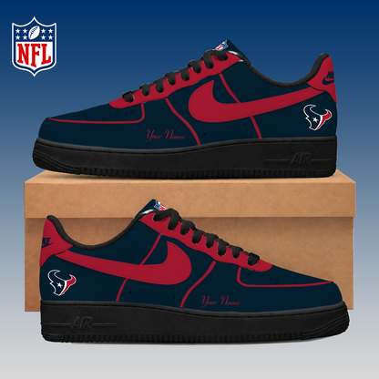 LIMITED EDITION - NEW CUSTOMIZED NFL15 HTT HOUSTON TEXANS AF1 SNEAKERS