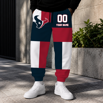LIMITED EDITION - NEW CUSTOMIZED NFL15 HTT HOUSTON TEXANS SWEATPANTS
