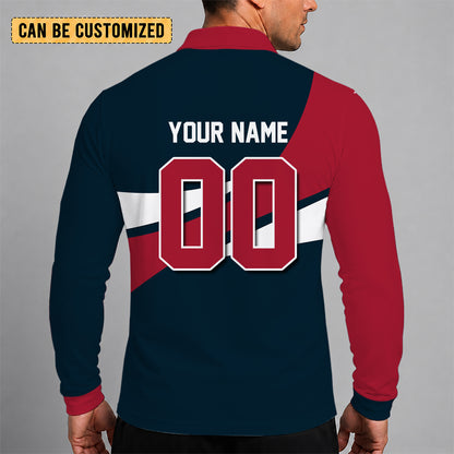 [SPECIAL OFFER] NEW CUSTOMIZED NFL15 HTT HOUSTON TEXANS LONG SLEEVE POLO SHIRT