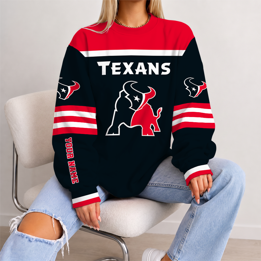 [SPECIAL OFFER] NEW CUSTOMIZED NFL15 HTT HOUSTON TEXANS UNISEX SWEATSHIRT