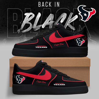 LIMITED EDITION - NEW CUSTOMIZED NFL15 HTT HOUSTON TEXANS AF1 SNEAKERS