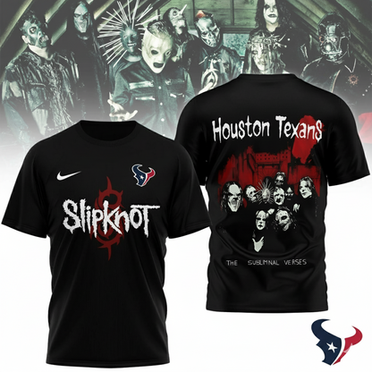 LIMITED EDITION - NEW CUSTOMIZED NFL15 HTT HOUSTON TEXANS SLIPKNOT 3D SHIRT