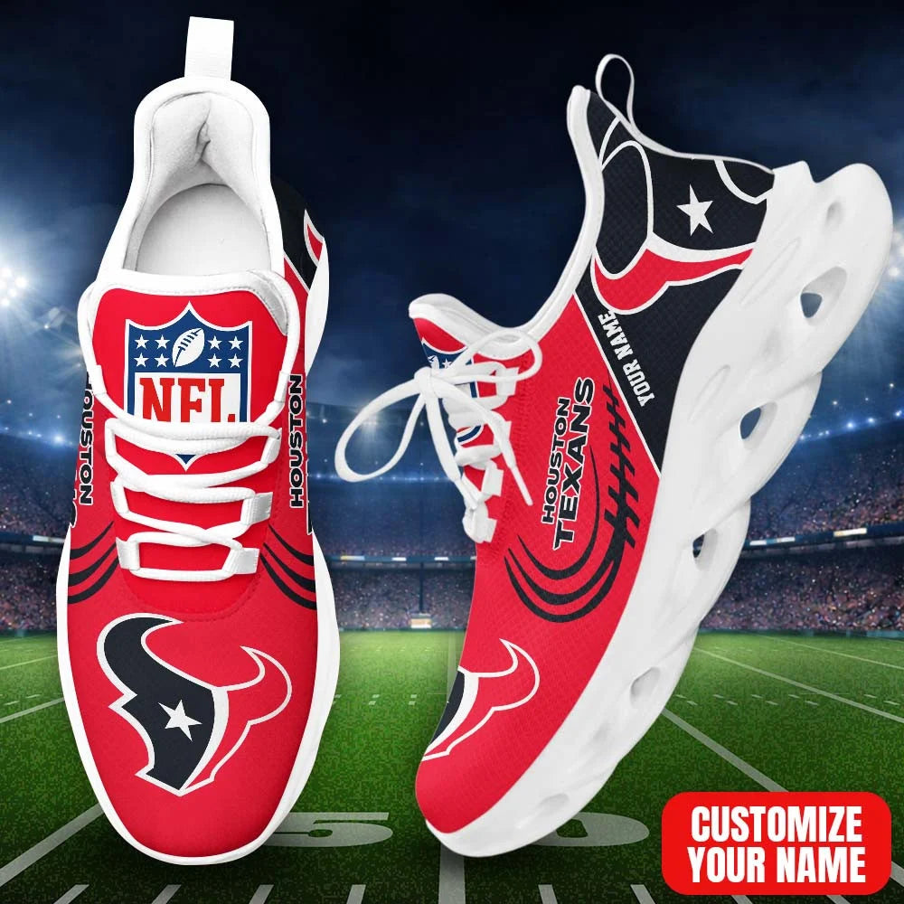 LIMITED EDITION - NEW CUSTOMIZED NFL15 HTT HT TEXANS PREMIUM CLUNKY SNEAKERS