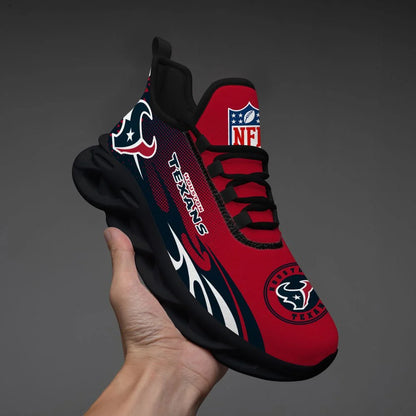 LIMITED EDITION - NEW CUSTOMIZED NFL15 HTT HOUSTON TEXANS UNISEX MAX SOUL SHOES