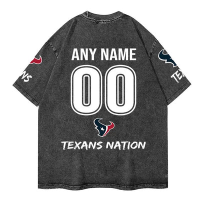 [SPECIAL OFFER] NEW CUSTOMIZED NFL15 HTT HOUSTON TEXANS MULTICOLOR WASHED TEE