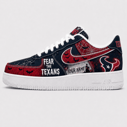 [SPECIAL OFFER] NEW CUSTOMIZED NFL15 HTT HOUSTON TEXANS HALLOWEEN AF1 SHOES