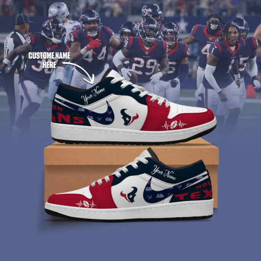 [SPECIAL OFFER] NEW CUSTOMIZED NFL15 HTT HOUSTON TEXANS AIR JORDAN LOW SHOES