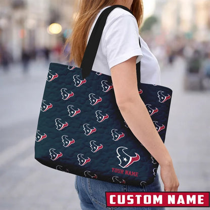 LIMITED EDITION - NEW CUSTOMIZED NFL15 HT TEXANS QUILTED TOTE BAG