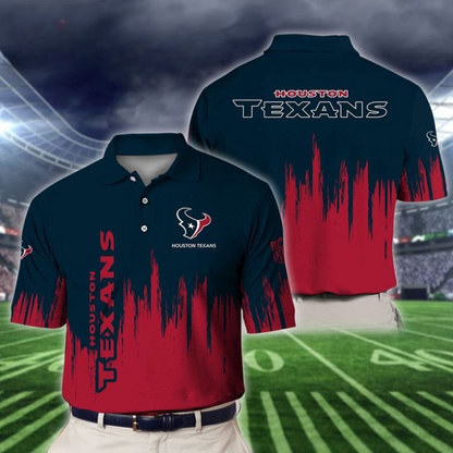 LIMITED EDITION - NEW CUSTOMIZED NFL15 HTT HOUSTON TEXANS POLO SHIRT