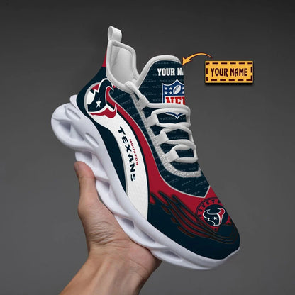 LIMITED EDITION - NEW CUSTOMIZED NFL15 HTT HOUSTON TEXANS UNISEX MAX SOUL SHOES