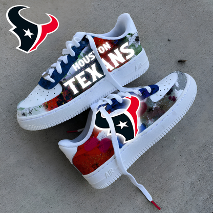 [SPECIAL OFFER] NEW CUSTOMIZED NFL15 HTT HOUSTON TEXANS AF1 SNEAKERS