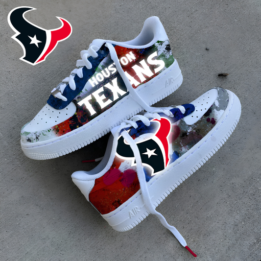 [SPECIAL OFFER] NEW CUSTOMIZED NFL15 HTT HOUSTON TEXANS AF1 SNEAKERS