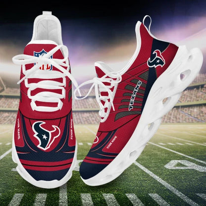 LIMITED EDITION - NEW CUSTOMIZED NFL15 HTT HOUSTON TEXANS UNISEX MAX SOUL SHOES