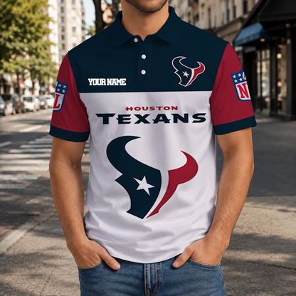 LIMITED EDITION - NEW CUSTOMIZED NFL15 HTT HOUSTON TEXANS T-SHIRT, POLO SHIRT, ZIP POLO SHIRT, SWEATSHIRT, HOODIE & ZIP HOODIE