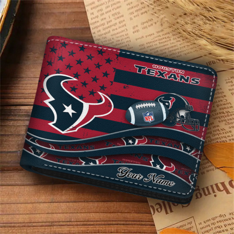 [SPECIAL OFFER] NEW CUSTOMIZED NFL15 HTT HOUSTON TEXANS LEATHER WALLET