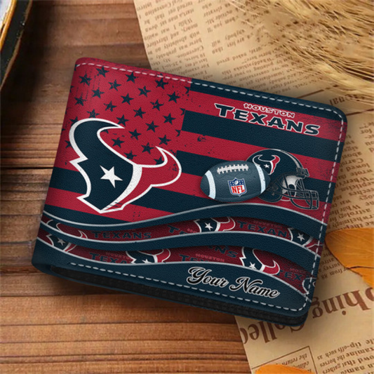 [SPECIAL OFFER] NEW CUSTOMIZED NFL15 HTT HOUSTON TEXANS LEATHER WALLET
