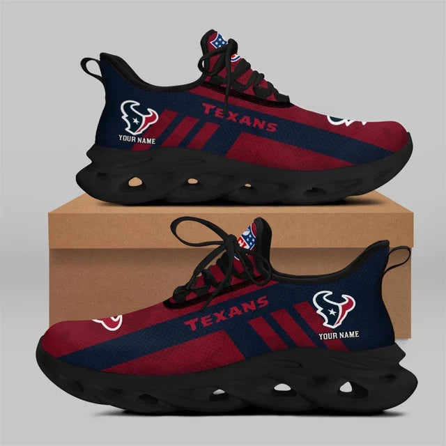 LIMITED EDITION - NEW CUSTOMIZED NFL15 HTT HOUSTON TEXANS UNISEX MAX SOUL SHOES