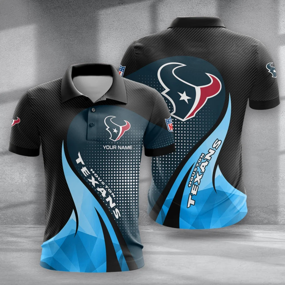 LIMITED EDITION - NEW CUSTOMIZED NFL15 HTT HOUSTON TEXANS POLO, T-SHIRT & SHORT PANTS SET