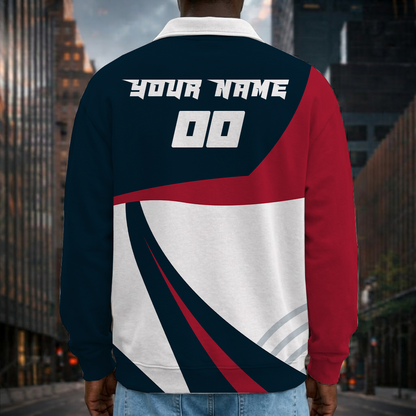 [SPECIAL OFFER] NEW CUSTOMIZED NFL15 HTT HOUSTON TEXANS LONG SLEEVE POLO SHIRT
