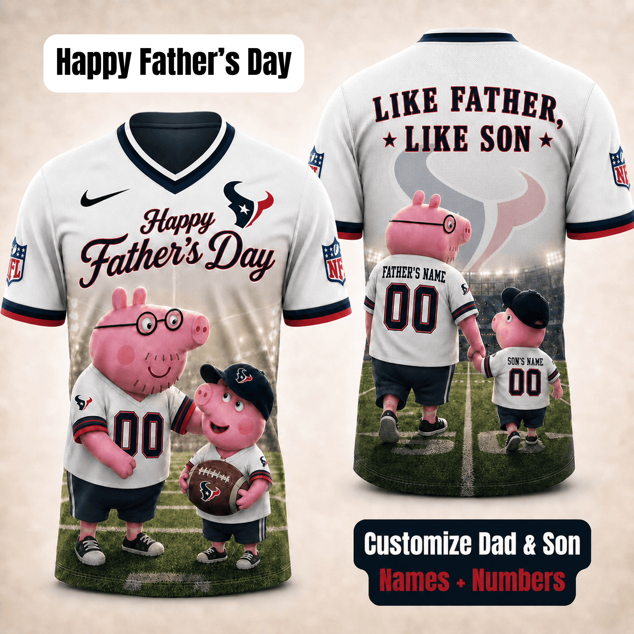 [FATHER'S DAY] NEW CUSTOMIZED NFL15 HTT HOUSTON TEXANS FOOTBALL JERSEY
