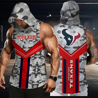 LIMITED EDITION - NEW CUSTOMIZED NFL15 HTT HOUSTON TEXANS HOODED TANK TOP