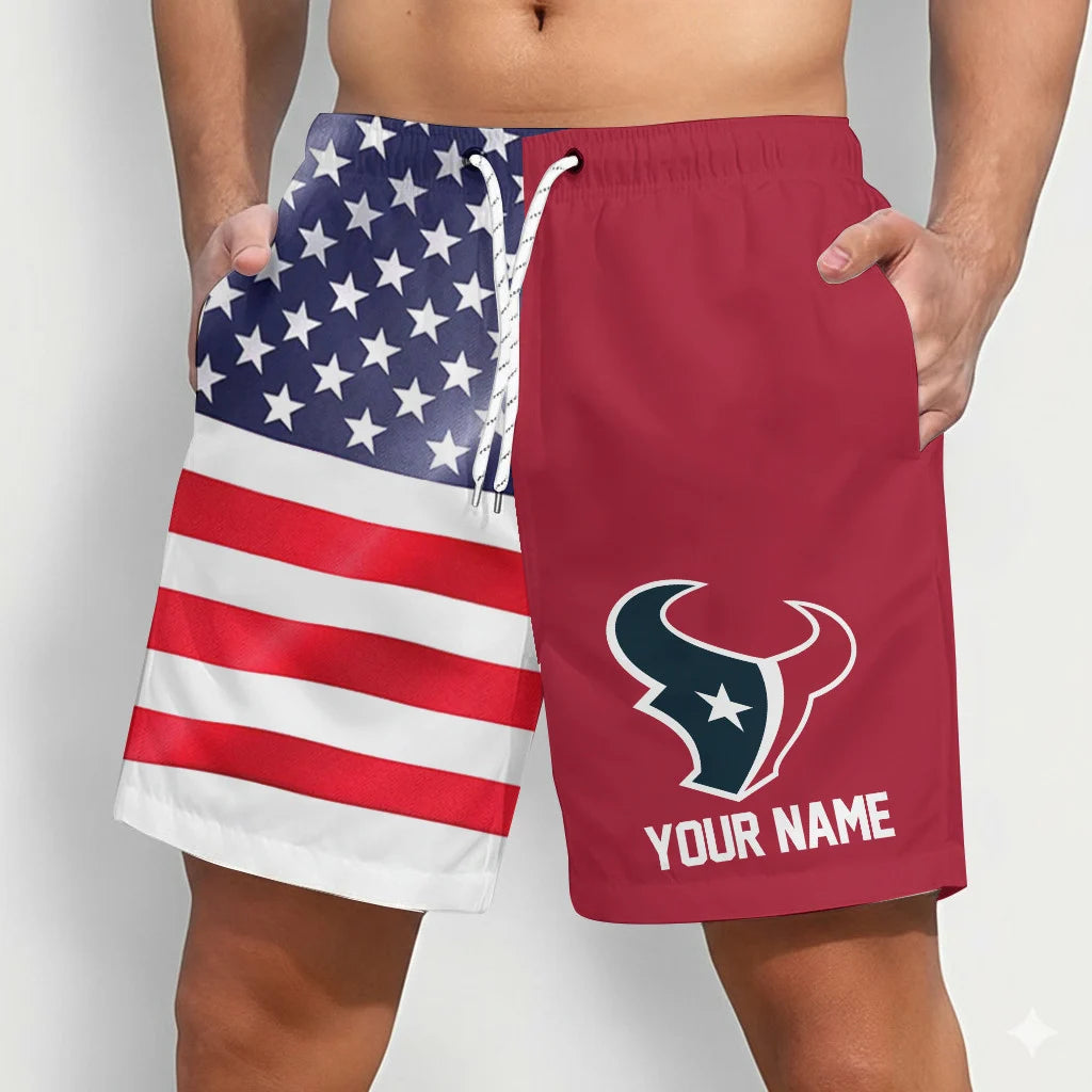 LIMITED EDITION - NEW CUSTOMIZED NFL15 HTT HOUSTON TEXANS SHORT PANTS