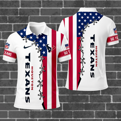 [SPECIAL OFFER] NEW CUSTOMIZED NFL15 HTT HOUSTON TEXANS POLO SHIRT